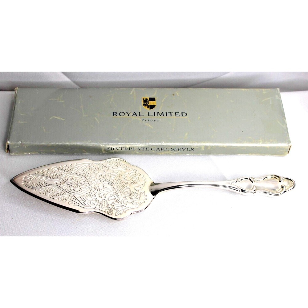 Silver Plate 11-in Cake Pastry Server, Royal Limited 838/5 Vintage Retro 1995